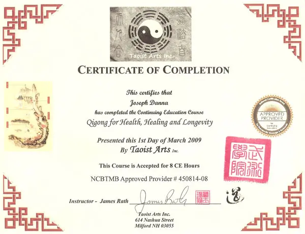 Certificates of Education 5 Qigong-for-Health-Healing-