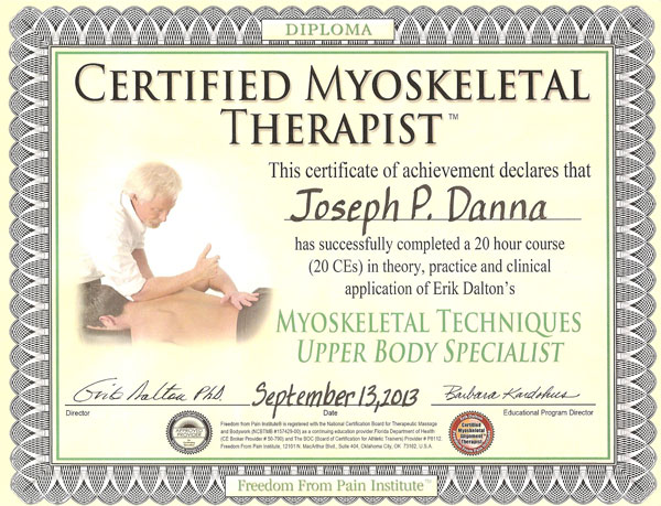 certified myoskeletal thera